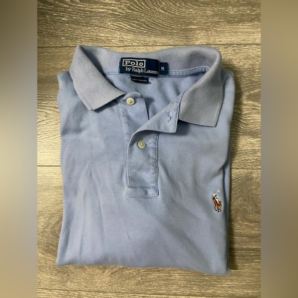 Polo Ralph Lauren Blue Men’s Polo Shirt Short Sleeves Size M 100% Cotton - Picture 1 of 13